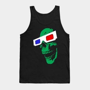 3D Skull (green) Tank Top